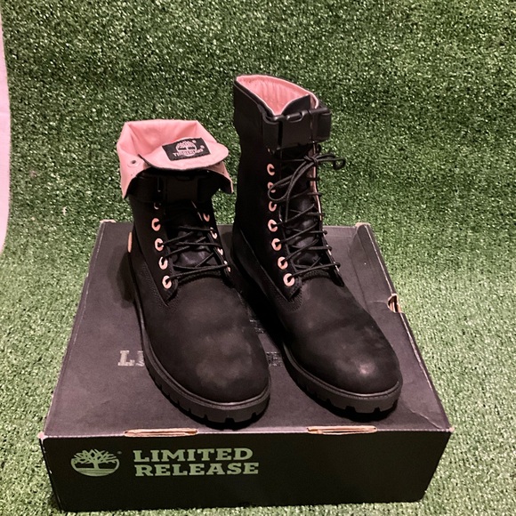 Timberland Limited Release Black and Pink Combat Boots - Picture 8 of 8